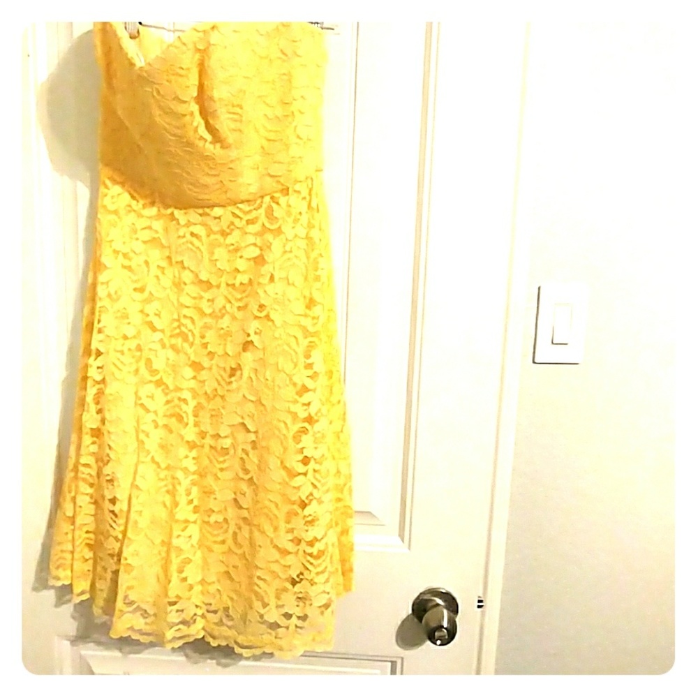 Pastel Yellow Strapless